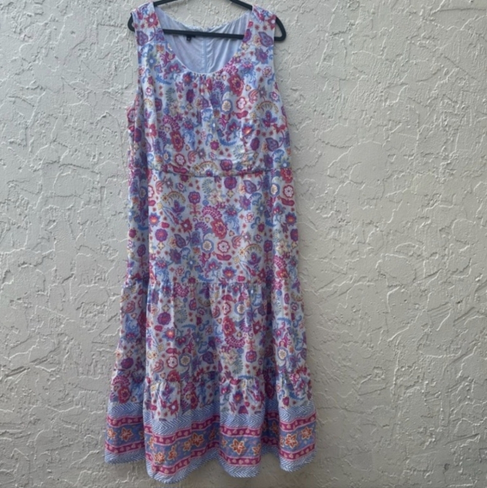 Floral Sleeveless Maxi Dress - Multicolor